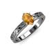 3 - Maren Classic 7x5 mm Oval Shape Citrine Solitaire Engagement Ring 