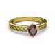 2 - Maren Classic 7x5 mm Oval Shape Red Garnet Solitaire Engagement Ring 