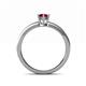 4 - Maren Classic 7x5 mm Oval Shape Ruby Solitaire Engagement Ring 