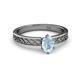 2 - Maren Classic 7x5 mm Oval Shape Aquamarine Solitaire Engagement Ring 