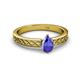 2 - Maren Classic 7x5 mm Pear Shape Tanzanite Solitaire Engagement Ring 