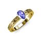 3 - Maren Classic 7x5 mm Pear Shape Tanzanite Solitaire Engagement Ring 
