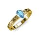 3 - Maren Classic 7x5 mm Pear Shape Blue Topaz Solitaire Engagement Ring 