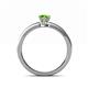 4 - Maren Classic 7x5 mm Pear Shape Peridot Solitaire Engagement Ring 