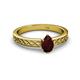 2 - Maren Classic 7x5 mm Pear Shape Red Garnet Solitaire Engagement Ring 