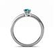 4 - Maren Classic 7x5 mm Pear Shape London Blue Topaz Solitaire Engagement Ring 
