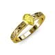 3 - Maren Classic 7x5 mm Pear Shape Yellow Sapphire Solitaire Engagement Ring 