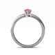 4 - Maren Classic 7x5 mm Pear Shape Pink Sapphire Solitaire Engagement Ring 