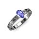 3 - Maren Classic 7x5 mm Pear Shape Tanzanite Solitaire Engagement Ring 