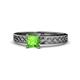 1 - Maren Classic 5.5 mm Princess Cut Peridot Solitaire Engagement Ring 