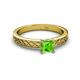 2 - Maren Classic 5.5 mm Princess Cut Peridot Solitaire Engagement Ring 