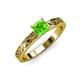 3 - Maren Classic 5.5 mm Princess Cut Peridot Solitaire Engagement Ring 