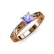 3 - Maren Classic 5.5 mm Princess Cut Tanzanite Solitaire Engagement Ring 