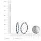 4 - Melissa London Blue Topaz and Diamond Hoop Earrings 