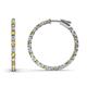 1 - Melissa 0.90 ctw (1.70 mm) Inside Outside Round Citrine and Natural Diamond Eternity Hoop Earrings 