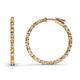 1 - Melissa 0.90 ctw (1.70 mm) Inside Outside Round Citrine and Natural Diamond Eternity Hoop Earrings 