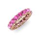 4 - Lucida 4.00 mm Round Pink Sapphire U Prong Eternity Band 