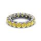 3 - Lucida 4.00 mm Round Yellow Sapphire U Prong Eternity Band 