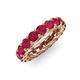 4 - Lucida 4.00 mm Round Ruby U Prong Eternity Band 