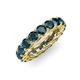 4 - Lucida 4.00 mm Round London Blue Topaz U Prong Eternity Band 