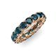 4 - Lucida 4.00 mm Round London Blue Topaz U Prong Eternity Band 