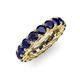 4 - Lucida 4.00 mm Round Blue Sapphire U Prong Eternity Band 