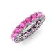 4 - Lucida 4.00 mm Round Pink Sapphire U Prong Eternity Band 