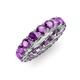 4 - Lucida 4.00 mm Round Amethyst U Prong Eternity Band 