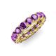 4 - Lucida 4.00 mm Round Amethyst U Prong Eternity Band 