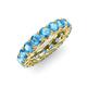 4 - Lucida 4.00 mm Round Blue Topaz U Prong Eternity Band 
