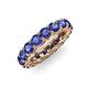 4 - Lucida 4.00 mm Round Iolite U Prong Eternity Band 