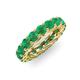 4 - Lucida 4.00 mm Round Emerald U Prong Eternity Band 