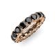 4 - Lucida 4.00 mm Round Black Diamond U Prong Eternity Band 