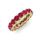 4 - Lucida 4.00 mm Round Ruby U Prong Eternity Band 
