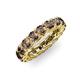 4 - Lucida 4.00 mm Round Smoky Quartz U Prong Eternity Band 
