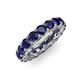 4 - Lucida 4.00 mm Round Blue Sapphire U Prong Eternity Band 