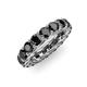 4 - Lucida 4.00 mm Round Black Diamond U Prong Eternity Band 