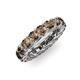 4 - Lucida 4.00 mm Round Smoky Quartz U Prong Eternity Band 
