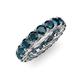 4 - Lucida 4.00 mm Round London Blue Topaz U Prong Eternity Band 