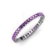 4 - Allie 2.00 mm Princess Cut Amethyst Eternity Band 