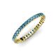 4 - Allie 2.00 mm Princess Cut Blue Topaz Eternity Band 