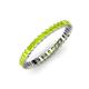 4 - Allie 2.00 mm Princess Cut Peridot Eternity Band 