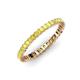 4 - Allie 2.00 mm Princess Cut Yellow Sapphire Eternity Band 