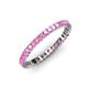 4 - Allie 2.00 mm Princess Cut Pink Sapphire Eternity Band 