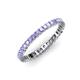 4 - Allie 2.00 mm Princess Cut Tanzanite Eternity Band 