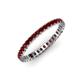 4 - Allie 2.00 mm Princess Cut Red Garnet Eternity Band 