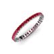 4 - Allie 2.00 mm Princess Cut Ruby Eternity Band 