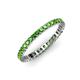 4 - Allie 2.00 mm Princess Cut Green Garnet Eternity Band 
