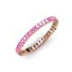 4 - Allie 2.00 mm Princess Cut Pink Sapphire Eternity Band 