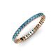 4 - Allie 2.00 mm Princess Cut Blue Topaz Eternity Band 
